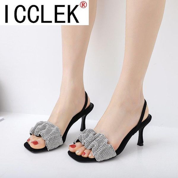 

sandals women's fashion 2021 summer all-match high heels stiletto black women shoes sandale confort femme