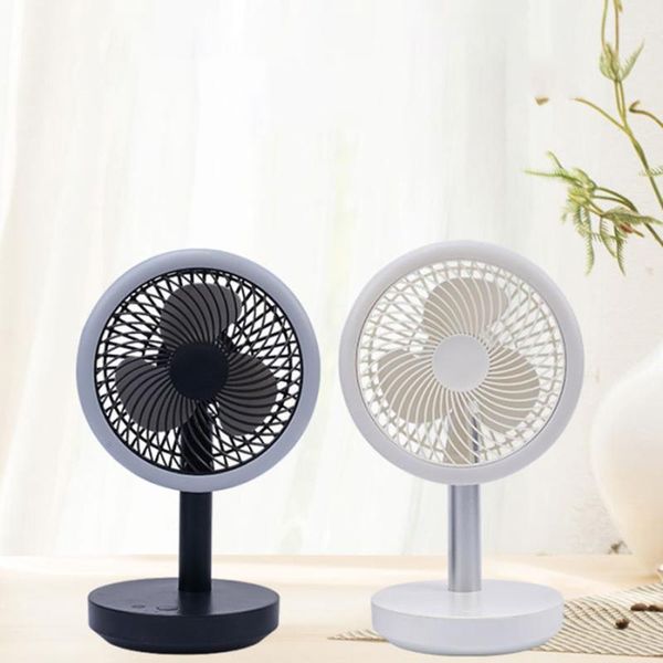

electric fans rechargeable 4000mah desk fan 120° shaking head silent mini with led night light outdoor