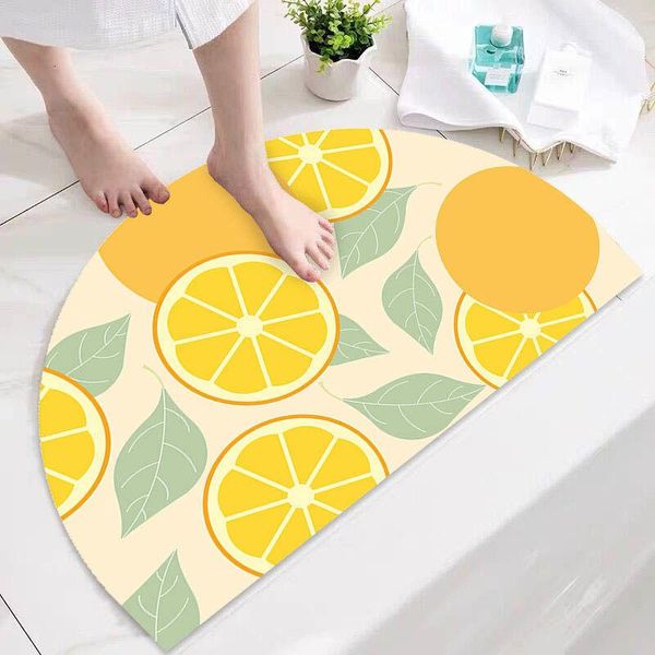 

bath mats fan-shaped carpet floor mat used to enter the bedroom shower room door non-slip absorbent foot rug