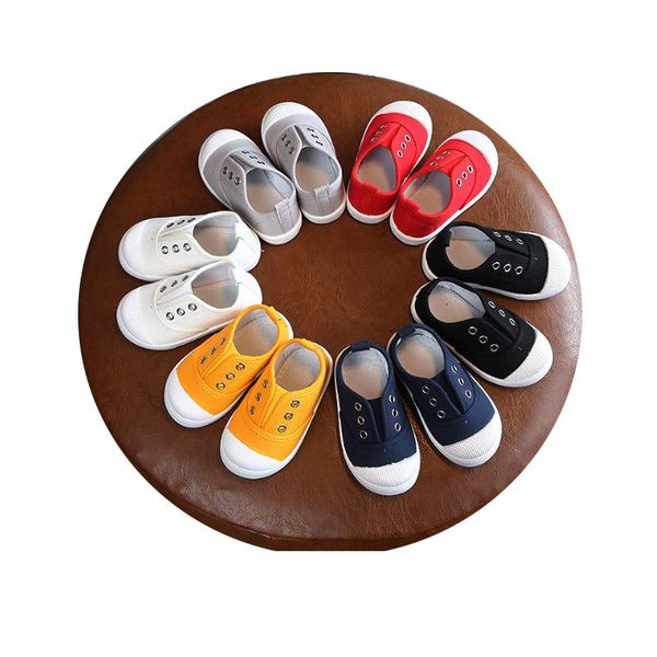 

spring children's canvas shoes casual antiskid girl's kindergarten baby sneakers, Black;red