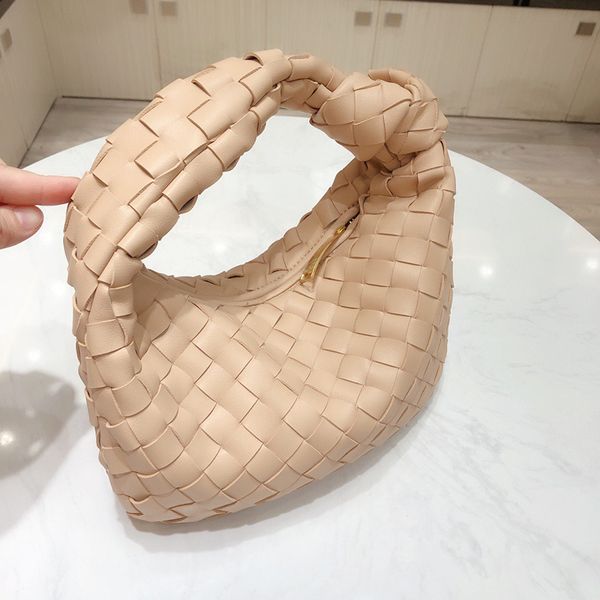 

fashion handmade woven bag purse luxury mini wovens leather handbags lady hobo knotted handle casual handbag