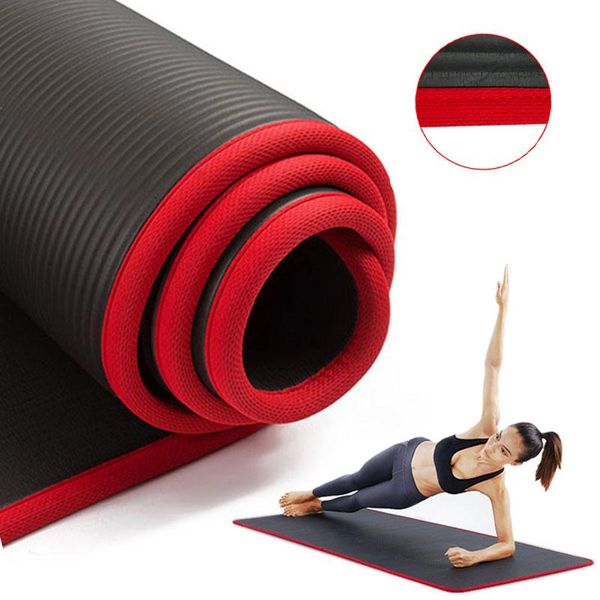 

yoga mats 10mm non-slip mat 183cm 61cm thickened nbr gym sports indoor fitness pilates pads exercise matt