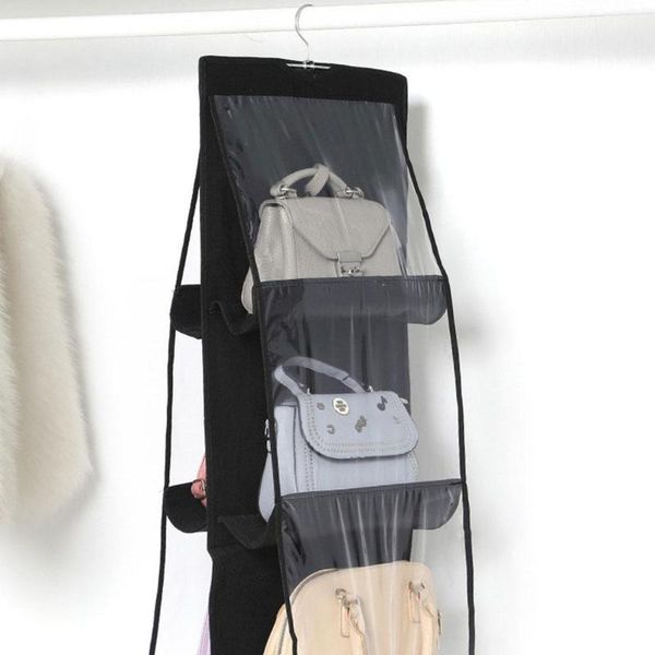 

storage boxes & bins hanging purse organizer for wardrobe closet transparent shoe wall pouch hanger sundry with door clear bag x5b5 d8g6