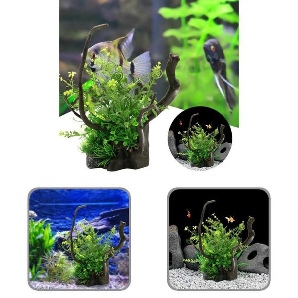 

decorations multi-purpose natural aquarium landscaping artificial water home decor