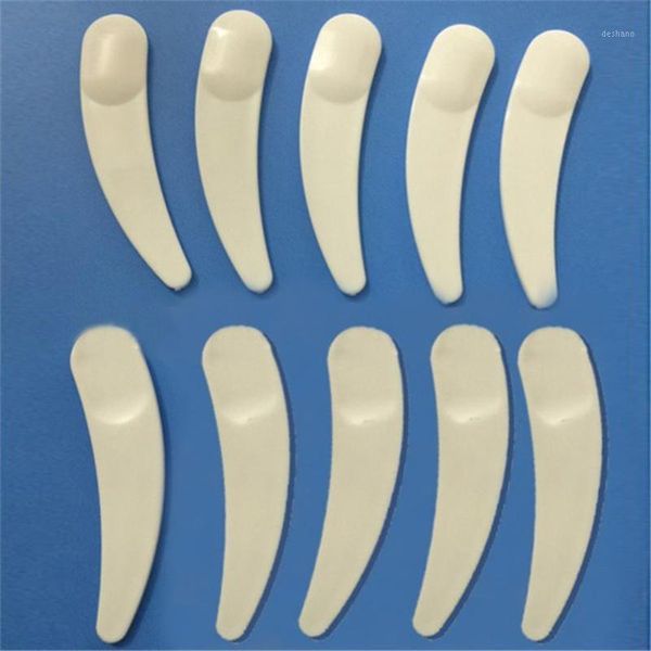 

wholesale 200pcs mini cosmetic spatula scoop disposable mask white plastic spoon makeup maquillage tools