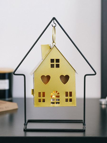

hanging house gold vintage candlestick nordic metal romantic candle holder creative bedroom kaars houder home decoration mm60zt holders