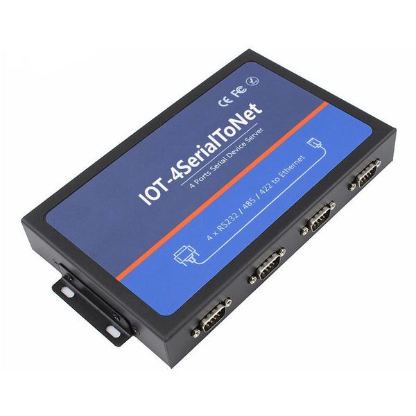 

smart home control industrial 4 ports serial rs232 rs485 rs422 to ethernet converter support modbus rtu tcp remotely manage any device
