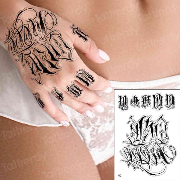 Tatuaggio temporaneo Tatuaggi a mano Adesivi con henné rosa Adesivo sexy Adesivi con dita di rose Fiore Foglio di tatuaggio finto impermeabile