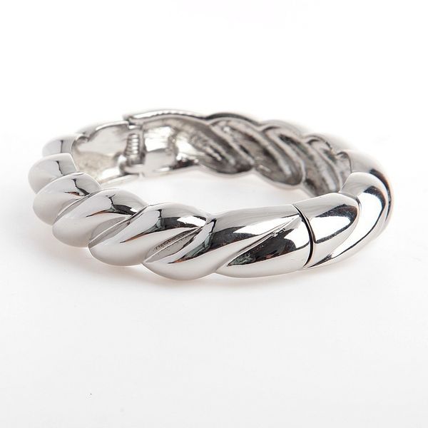 

bangles bracelet qingdao jewelry style spiral buckle metal two colors, Black