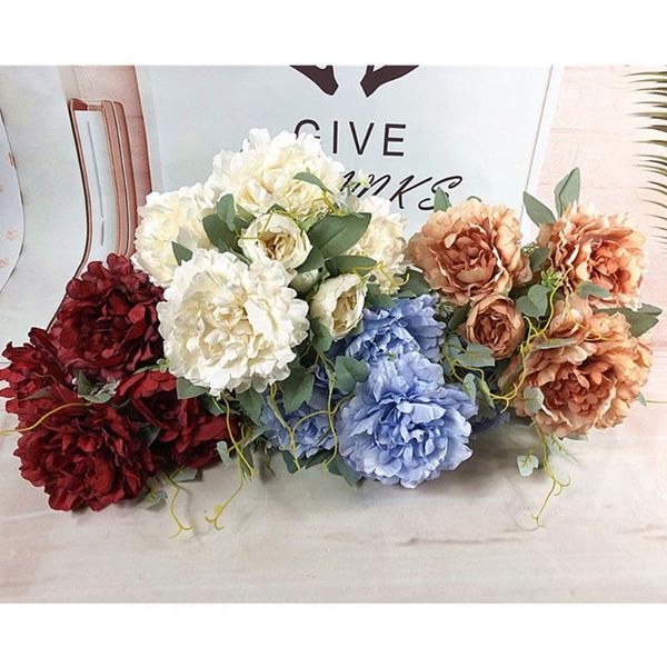 

decorative flowers & wreaths nordic style floral ornaments fake flower artificial peony wedding party baby shower decor simulation shoot pro