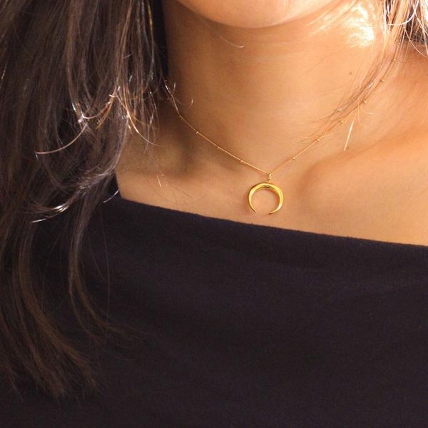 

moon necklace, gold pendant chains, Silver