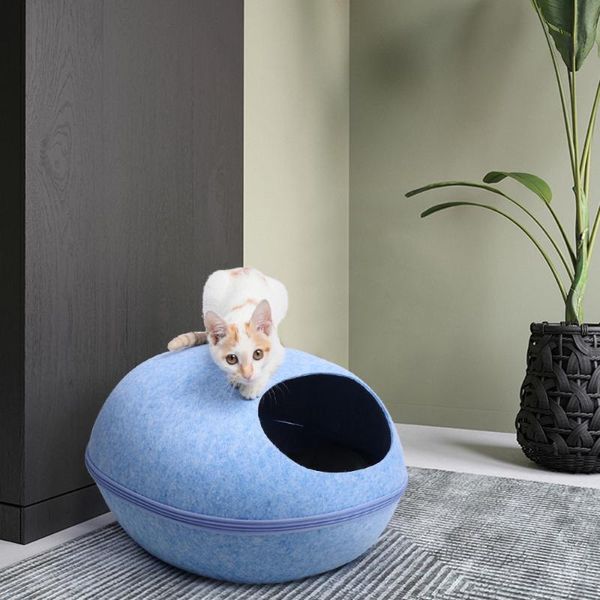 

cat house natural felt bed for zipper design cats products pets beds & furniture