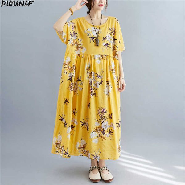 

plus size summer dress linen women sundress beach holiday lady vestidos floral long loose style oversize 5xl 210531, Black;gray
