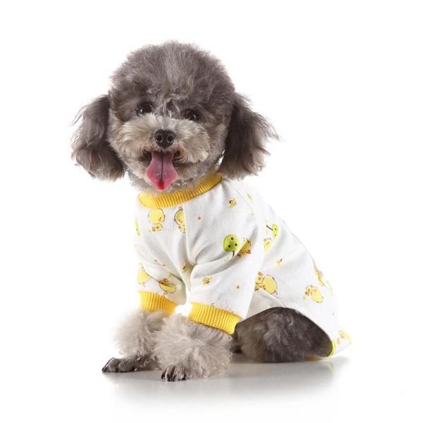 

dog apparel wholesale clothes cotton pajamas knitted cute chick pet puppies winter warm clothing