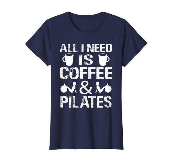 

womens all i need is coffee pilates t-shirt, White;black