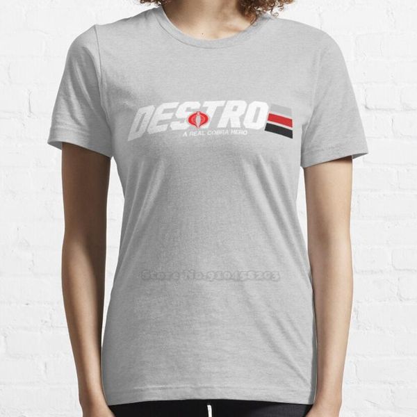 

women's t-shirt gi destro hip hop 100% cotton tshirts t shirts women tee gijoe joe 80s cartoons retro, White