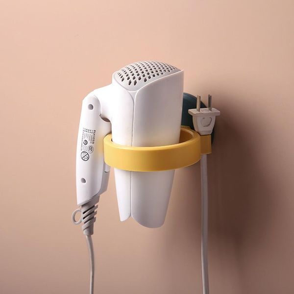 

hooks & rails hair dryer rack bathroom wall mounted shelf storage toilet simple