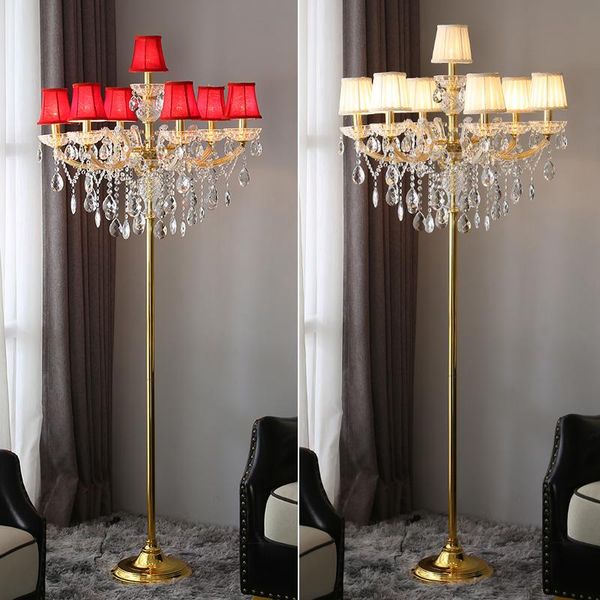 

fashion modern crystal floor lamp living room lights bedroom lamps french stand abajur cristal