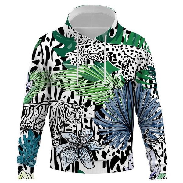 

men's hoodies & sweatshirts jungle animals 3d print hoodie harajuku personalized sweatshirt anime men/women hooded pullover men clothin, Black