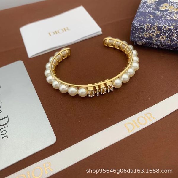 

2021 new designer family bracelets women's pearl full circle jewelry live star same color, Black