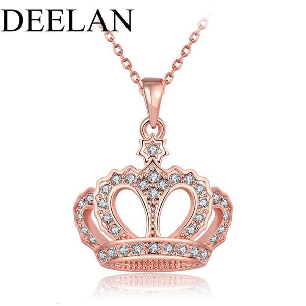 

crown deelan women's fashion creative crystal pendant necklace headdress, Silver