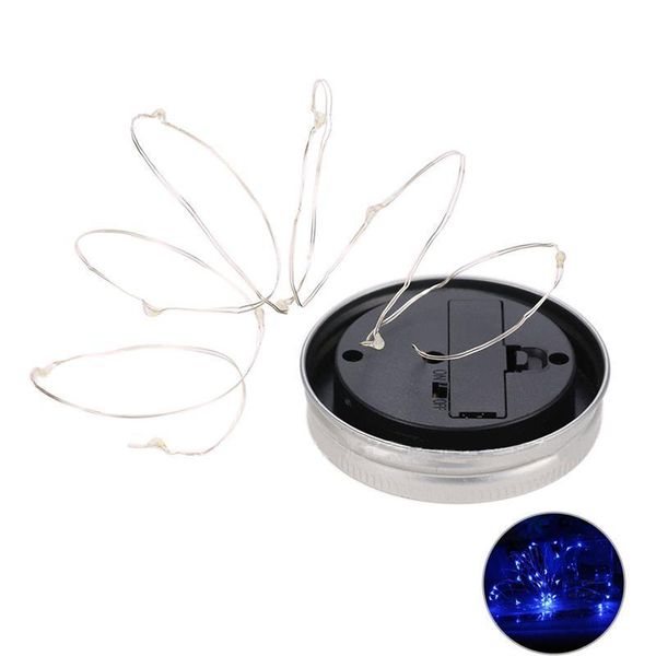 

solar lamps 2m 20 led mason can lid cap light string fairy decorative for garden yard home landscape