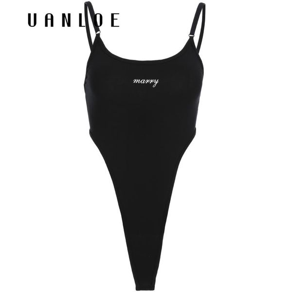 

women's jumpsuits & rompers women high split waist print bodysuit summer letter strap backless womens jumpsuit body feminino clubwear, Black;white
