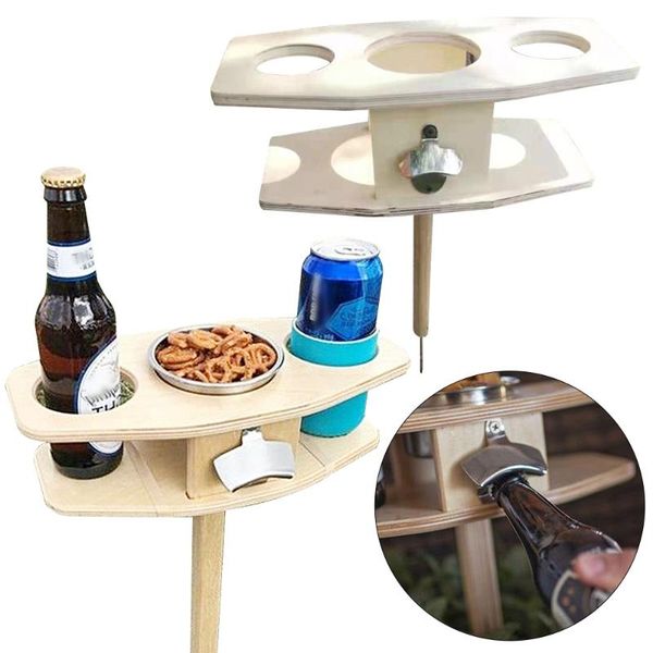 

camp furniture wine table outdoor portable foldable deskmini wooden picnic detachable beer wood for camping