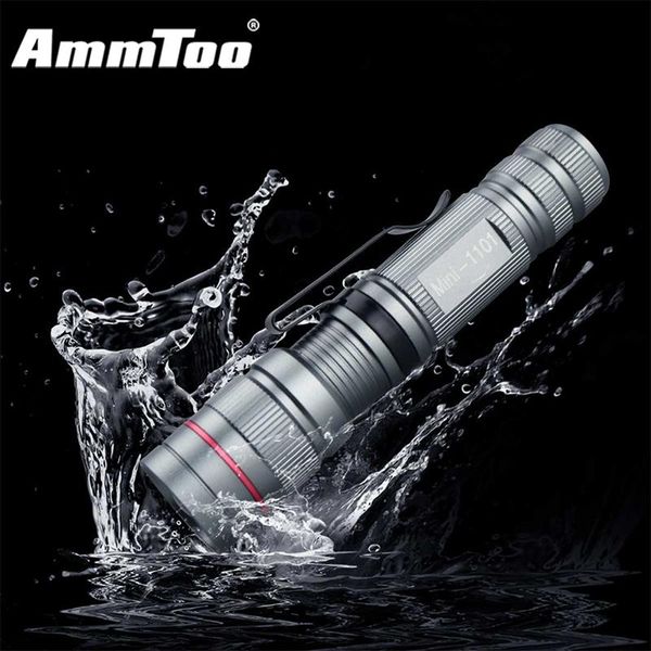 

portable mini penlight cree q5 led gray torch pocket light 3 switch modes outdoor camping lights use / 14500 flashlights torches