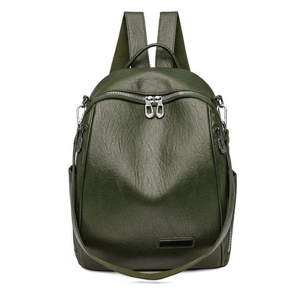 

backpack style casual texture bag women 2021 stylish large-capacity retro simple shoulder