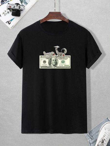 

men astronaut & money print tee q4jo#, White;black