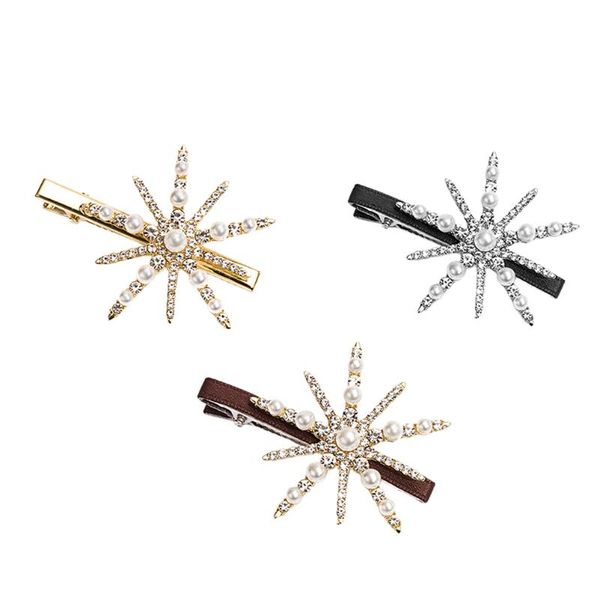 

hair clips 3pcs rhinestone crystal snowflake hairpins xmas gifts accessories