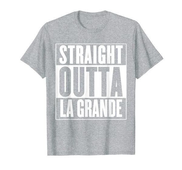 

straight outta la grande t-shirt, White;black