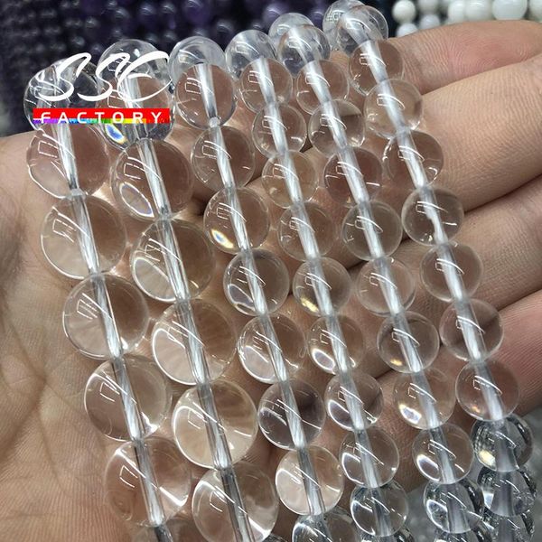 

other natural clear white crystal beads 15" strand 4 6 8 10 12 mm for jewelry making diy bracelet necklace accessories
