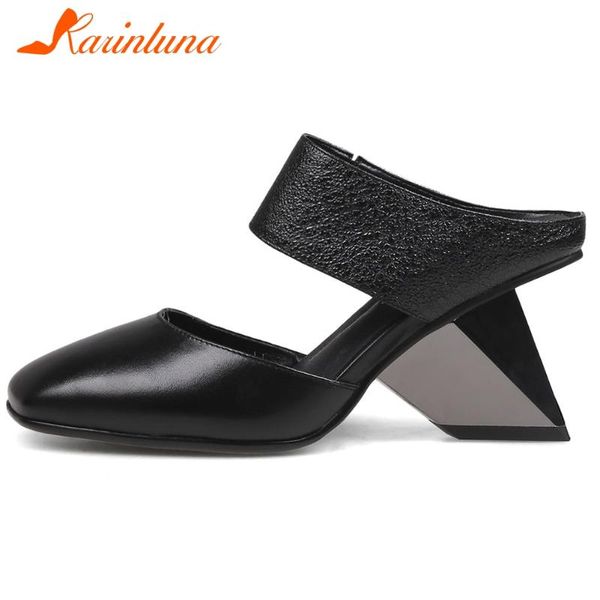 

dress shoes karin brand girl casual leisure consise pumps genuine leather fashion mixed color slip on women, Black
