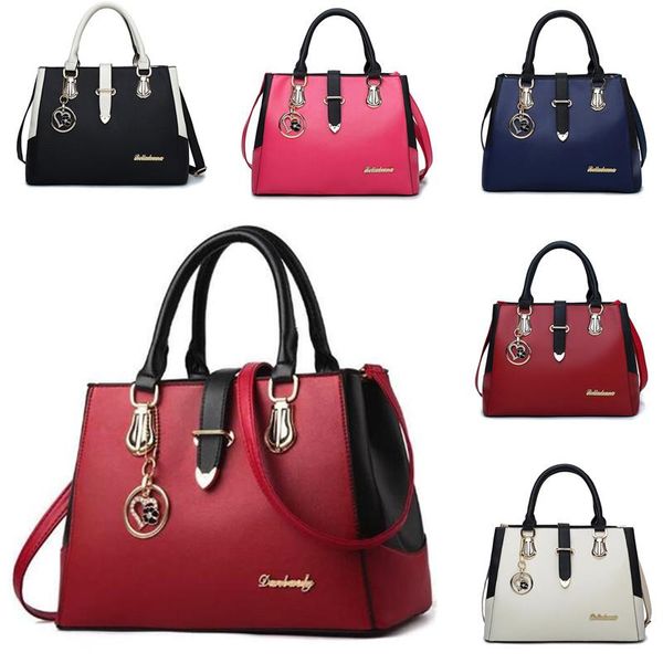 

evening bags ladies hand fashion patchwork shoulder office work pu leather bag female casual solid color lady simple messenger