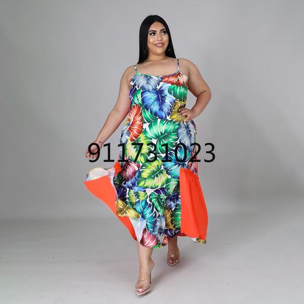 

ethnic clothing african dresses for women 2021 sleeveless printing plus size long dress maxi clothes xl-5xl, Red