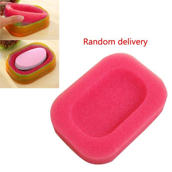 

soap dishes sponge dish plate bathroom kit holder 1pcs color random