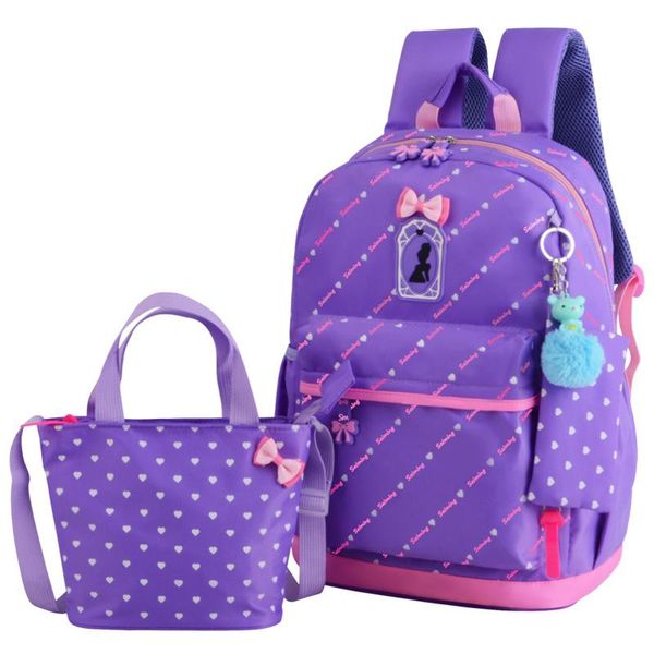 

school bags children teenagers girls printing rucksack backpacks 2pcs/set mochila kids travel backpack escolar