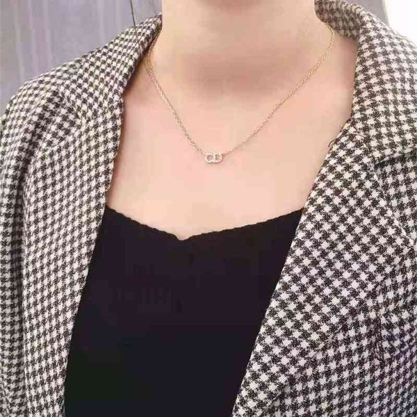 

aaa designer jewelry 2021 new letter with stone full earrings color earrings net red clavicle chain female emqa, Silver