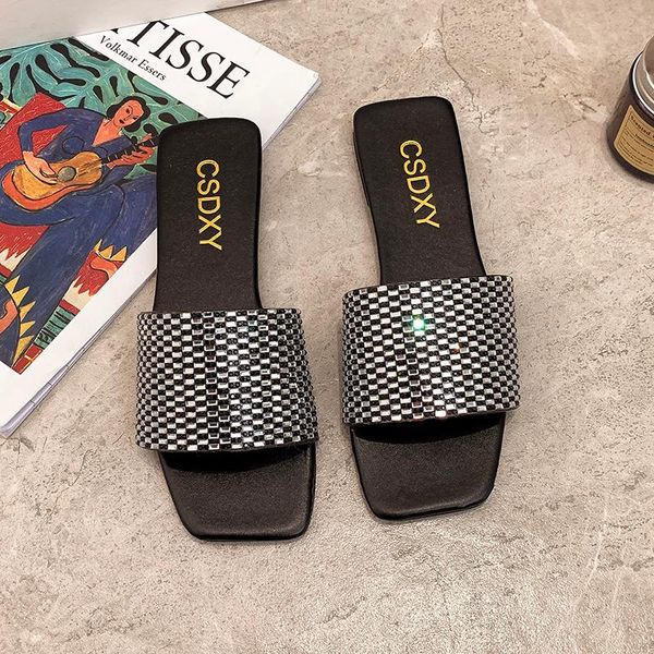 

summer women's sandals slippers, Black