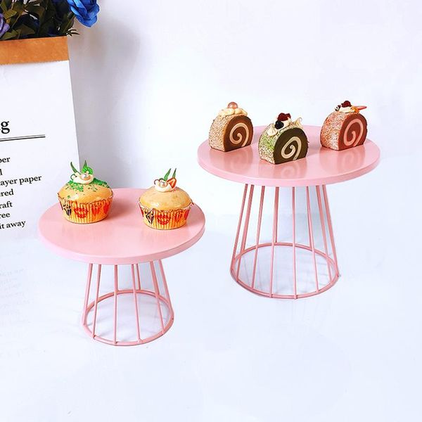 

other bakeware 2pc gold white pink blue metal cake stand round cupcake wedding birthday party dessert pedestal display plate home decor