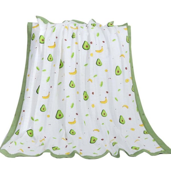 

blankets & swaddling 110*120cm four-layer gauze bath towel baby bamboo cotton quilt born wrapper swaddle blanket wrap stroller cover