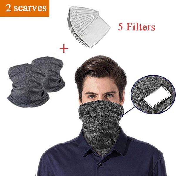 

cycling caps & masks windproof anti-dust fishing scarf riding bandana face cover neck gaiter outdoor sun protection motorcycle hiking, Black