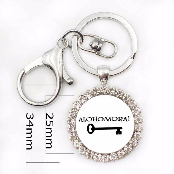 

keychains alohomora, hermione granger, hp keychain keyring, Silver