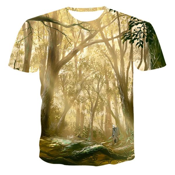 

summer men's casual t-shirt 3d digital fort print short sve zqcv, White;black
