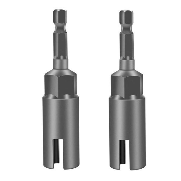 

hand tools 2 pack deep power wing nut driver, slot nuts drill bit socket, wrenches set for panel screws eye c hook bolt, 1/