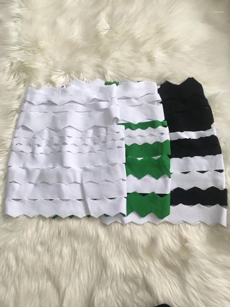 

skirts white green black jacquard bodycon thick bandage club party sheath skirt