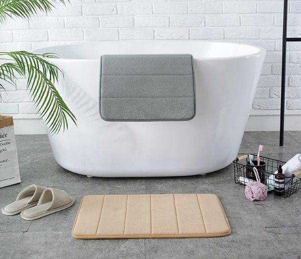

home bath mat coral fleece bathroom carpet water absorption non-slip memory foam absorbent washable rug toilet floor mats
