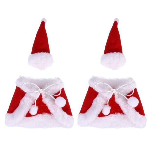 

christmas decorations 4pcs creative plush bottle cover set decor (red)